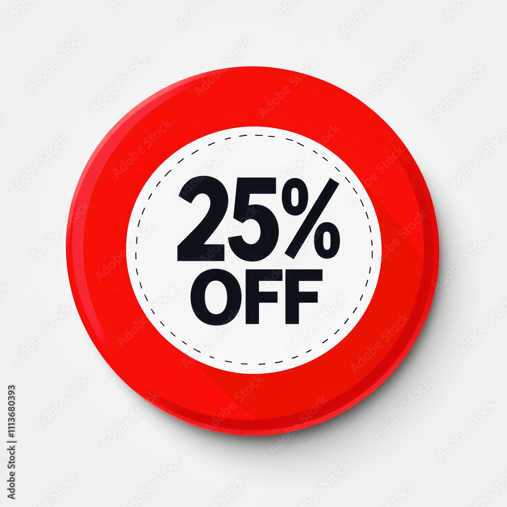 Save big with 25 percent off sale sticker showcasing minimalistic design Save big with 25 percent off sale sticker showcasing minimalistic design