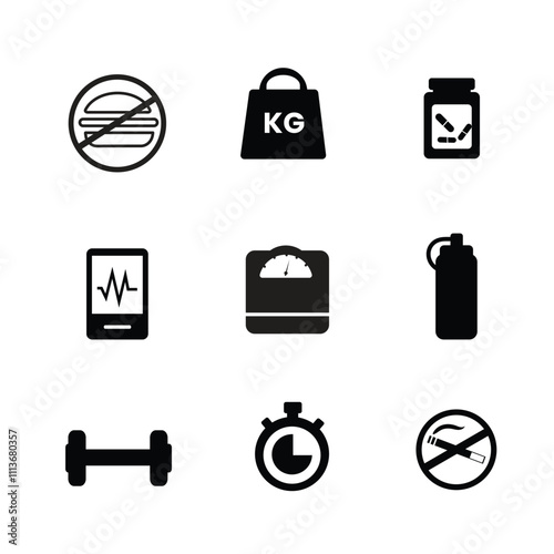 gym Editable Icons set icons
