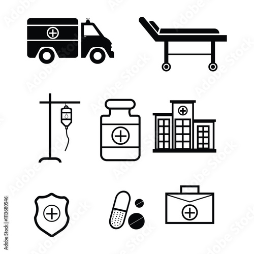 Medical icons collection vector
