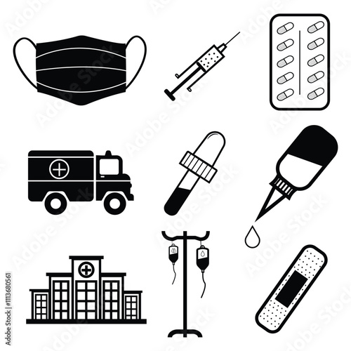 medical icons Set vector illustration
