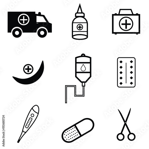  medical icons Pack vector
