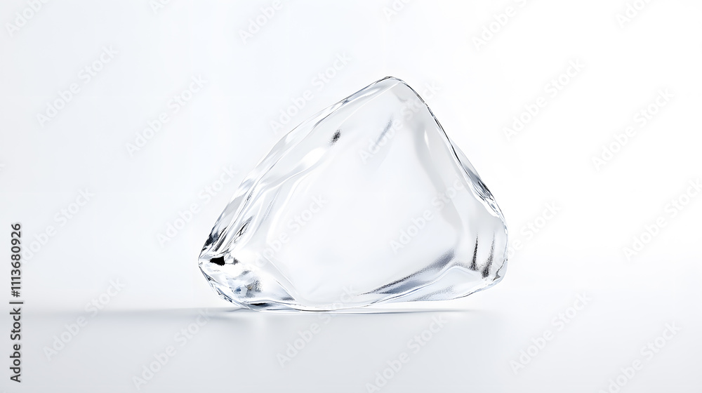 Clear ice cube isolated on white background Clear ice cube isolated on white background