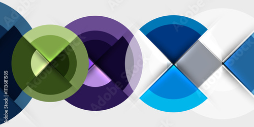 Target circle geometric abstract shapes. Vector Illustration For Wallpaper, Banner, Background, Card, Book Illustration, landing page