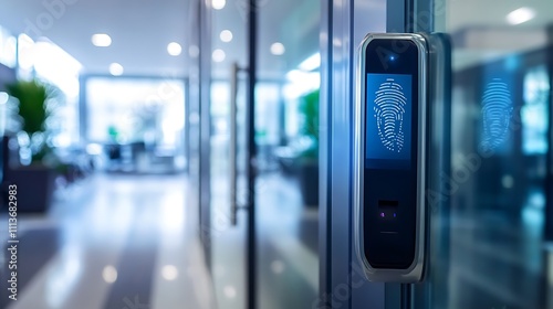 Fingerprint scanning is utilized in an access control system for office door security