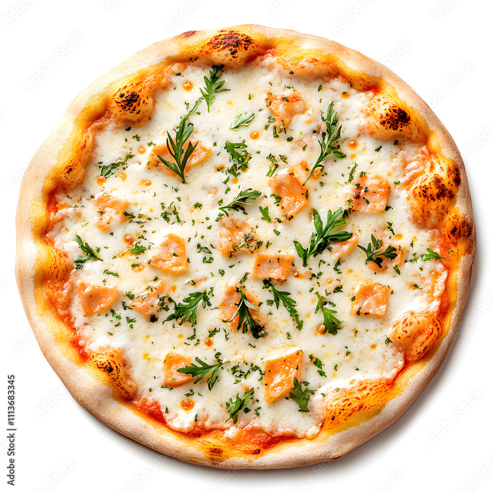 Top view pizza, isolated on white background Top view pizza, isolated on white background