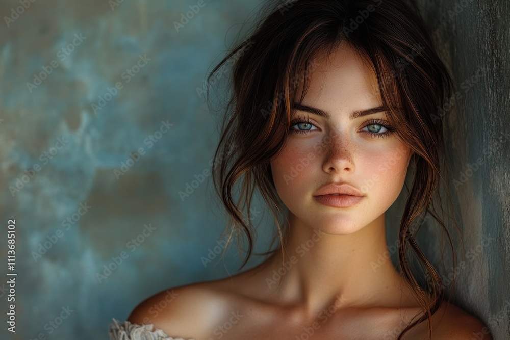 Beauty Portrait of an Asian Woman with Flowing Hair and Natural Light for Skincare and Relaxation Beauty Portrait of an Asian Woman with Flowing Hair and Natural Light for Skincare and Relaxation
