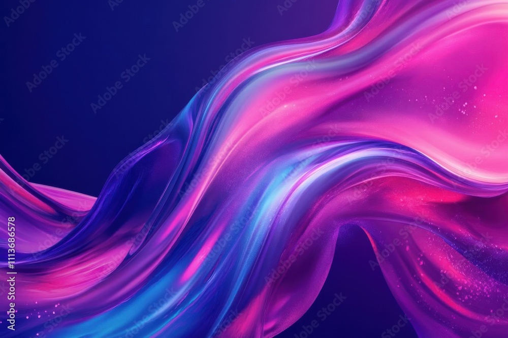 Obraz premium Abstract Swirling Pink and Blue Liquid