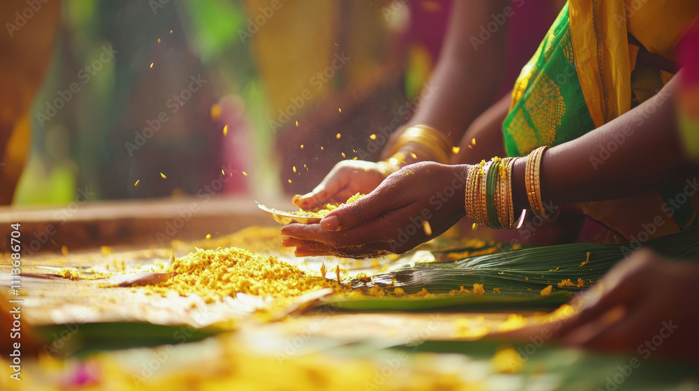 Obraz premium Pongal is a harvest festival in India. agriculture in India