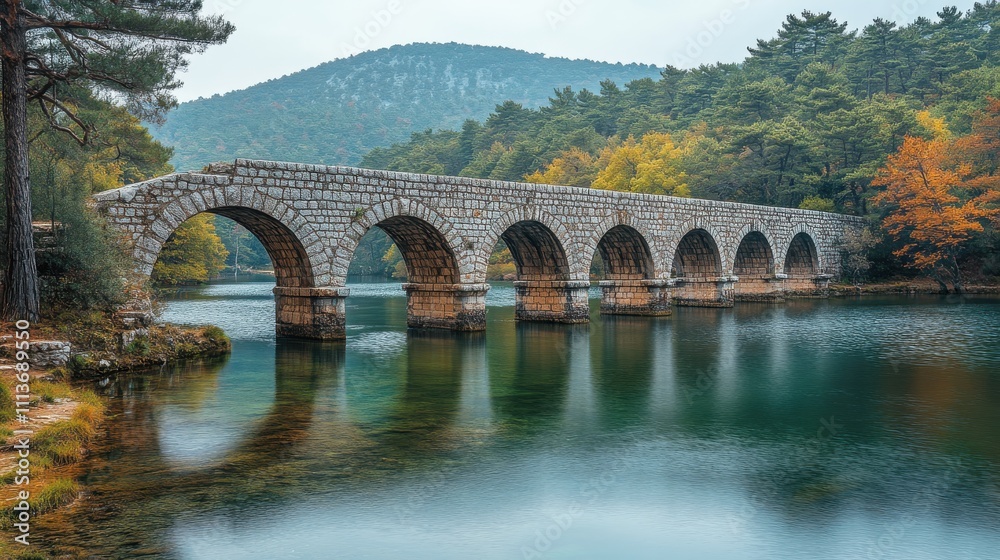 Fototapeta premium a stone bridge with arches