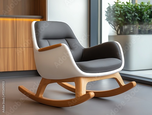 A babysafe rocker in a modern nursery photo