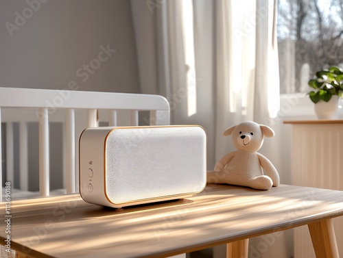 A babysafe room heater positioned safely in a nursery photo