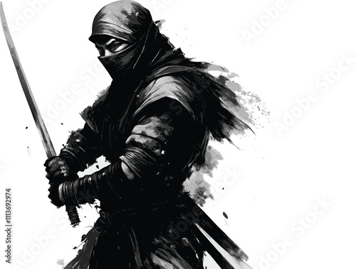 Ninja warrior with sword 1