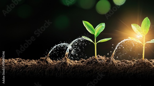 Investigating water absorption by plant roots in soil a scientific study on root functionality and soil interaction in natural environments photo