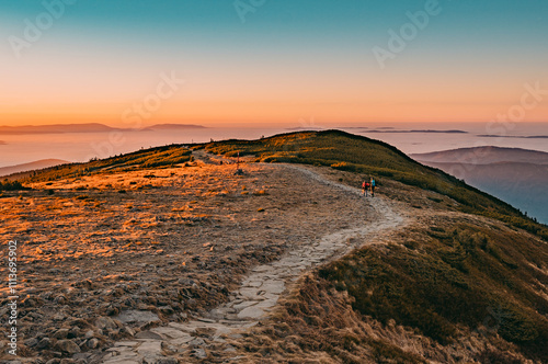 Babia Gora mountain landscape in southern Poland