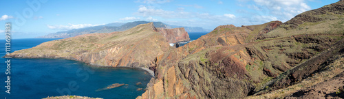  landscape along the vereda da Ponta de Sao Lourenço in Madeira, portugal photo