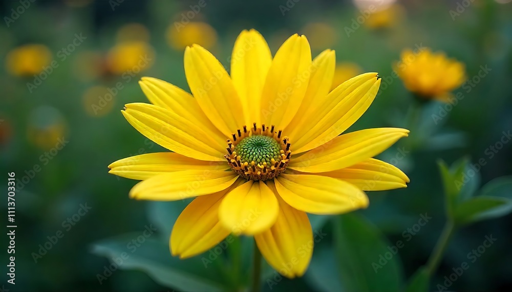 Yellow daisy flower in the garden with sun light Yellow daisy flower in the garden with sun light
