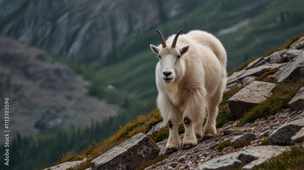 Obraz premium Mountain Goat Majesty