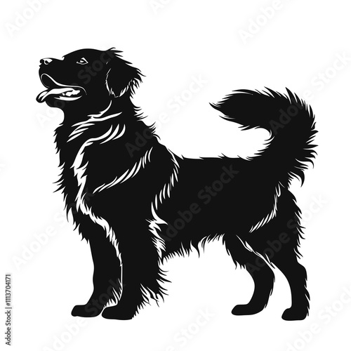 Bernese Mountain Dog vector logo