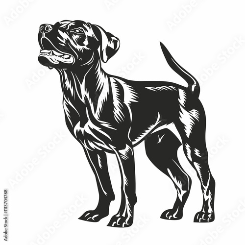 German Shorthaired Pointer Dog vector logo