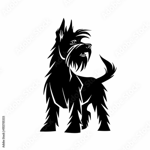 Scottish Terrier Dog vector logo