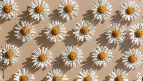 seamless pattern with camomiles