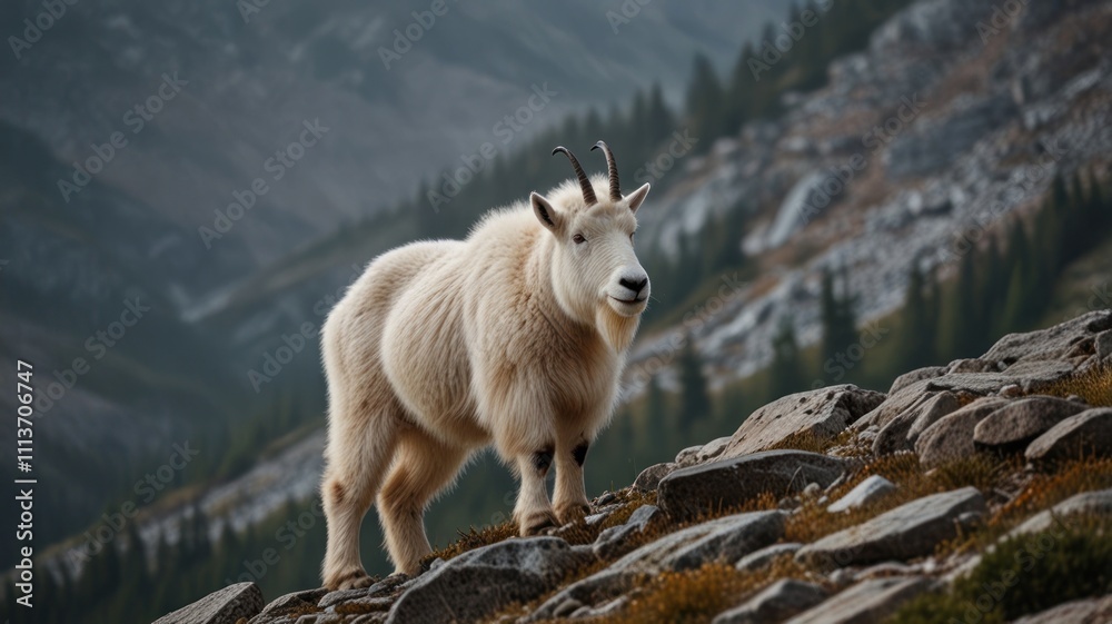 Fototapeta premium Mountain Goat Majesty