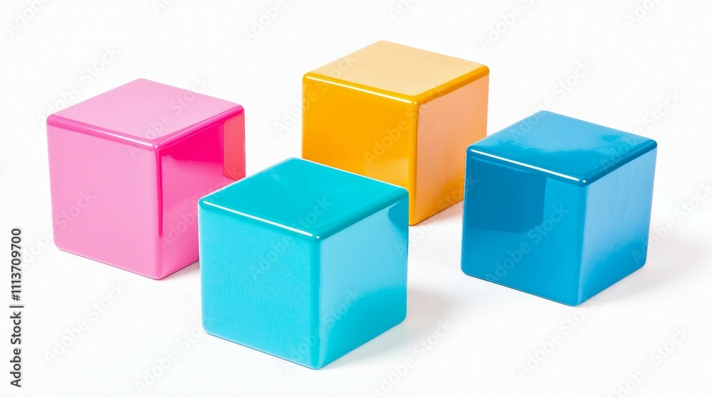 Colorful Geometric Blocks - Playful Design Colorful Geometric Blocks - Playful Design