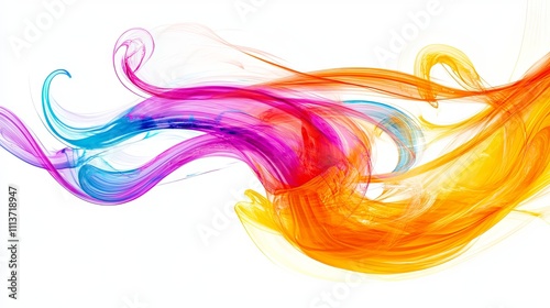 Abstract Colorful Flowing Waves Design