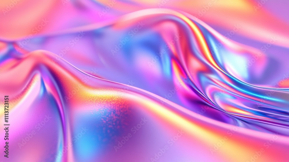 A vibrant close-up of smooth, iridescent fabric in shades of purple, pink, and blue, creating a mesmerizing wave effect. A vibrant close-up of smooth, iridescent fabric in shades of purple, pink, and blue, creating a mesmerizing wave effect.