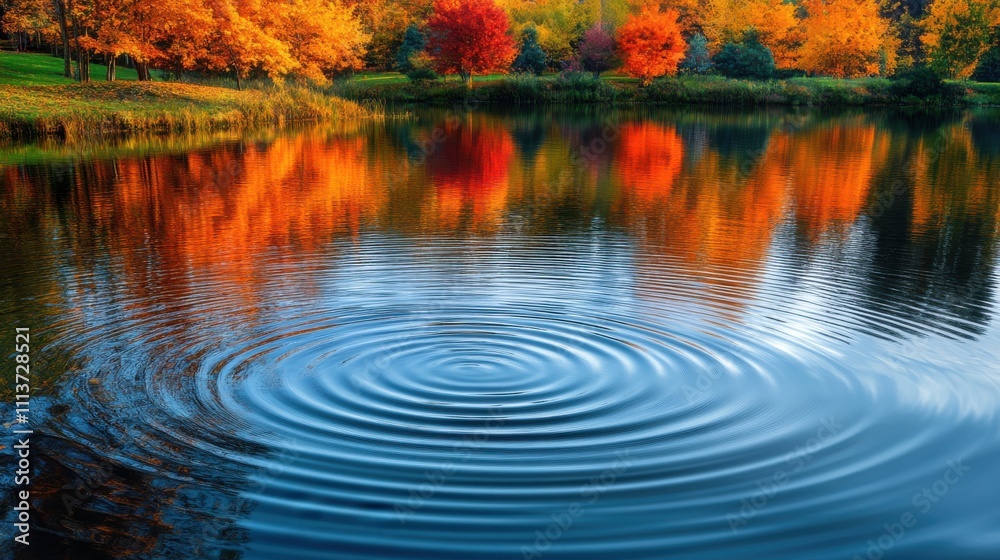 The lake captures the brilliant hues of autumn foliage, creating a mirror effect on the water. Soft ripples break the surface, enhancing the serene atmosphere of the landscape. The lake captures the brilliant hues of autumn foliage, creating a mirror effect on the water. Soft ripples break the surface, enhancing the serene atmosphere of the landscape.