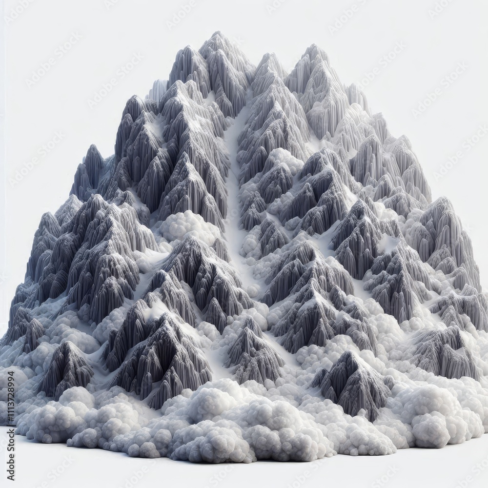 large detailed, macro photography pile of snow on white isolated background
large detailed, macro photography pile of snow on white isolated background