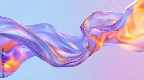 A vibrant abstract wave of flowing colors in pink, purple, and gold tones, creating a sense of fluid movement and elegance.