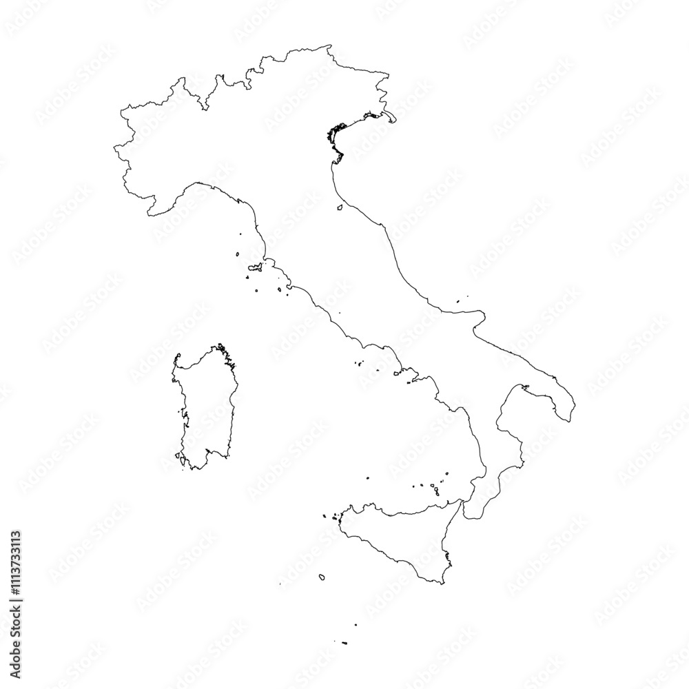 Italy blank outline map Italy blank outline map