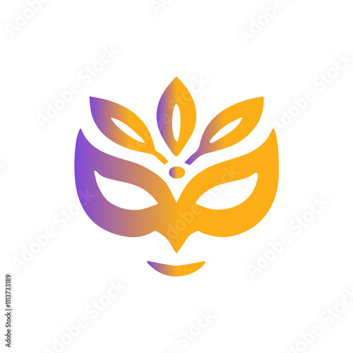 Gradient Brazilian festival Carnival mask vector illustration