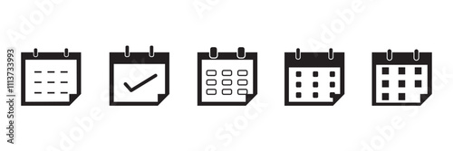 Calendar icon set. Calender symbol. calendar vector icon