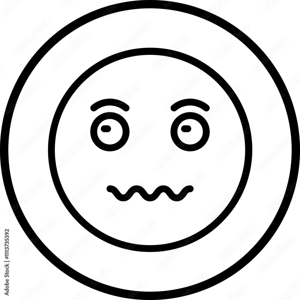 Fototapeta premium Facial Expression Icon Style