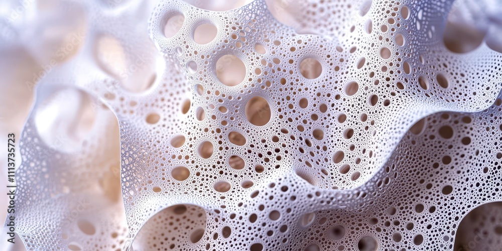 White object with many small holes White object with many small holes