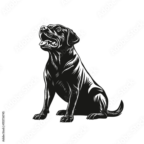 Aggressive Labrador Retriever Dog logo