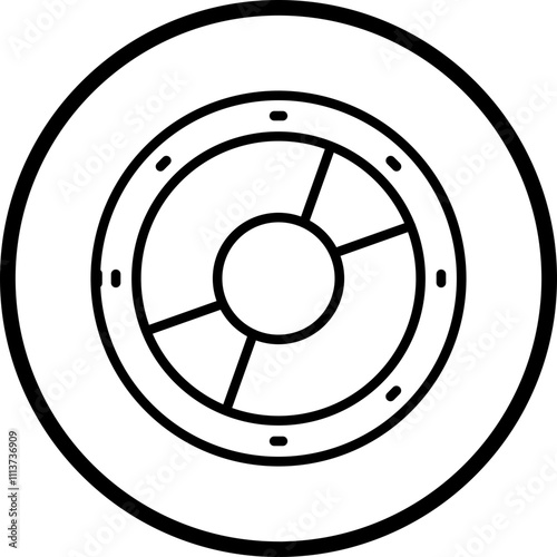 Viking Shield Icon Style