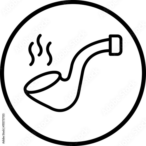 Smoking Pipe Icon Style