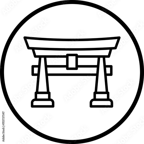 Torii Gate Icon Style