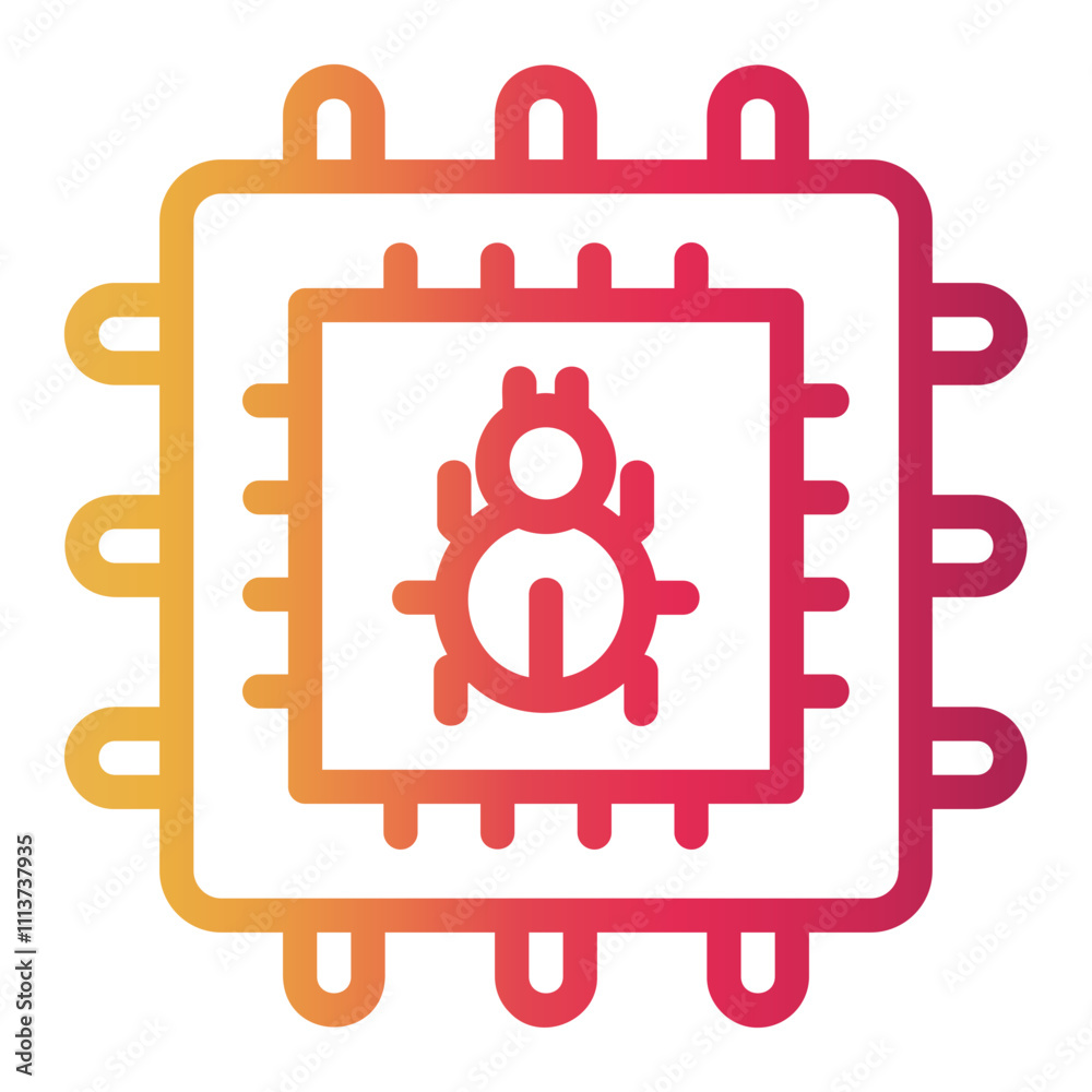 infected Line Gradient Icon