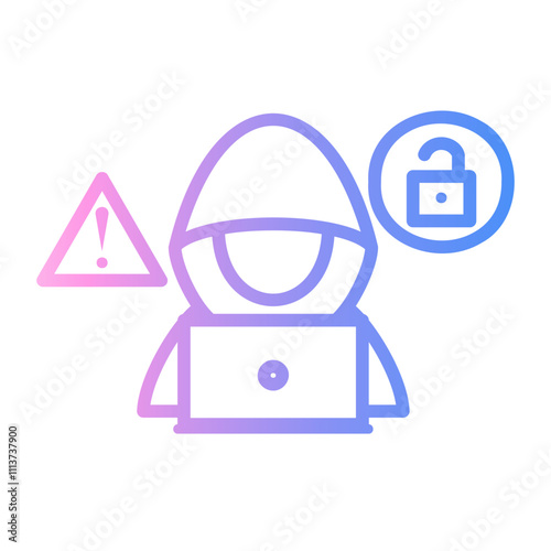 hacker Line Gradient Icon photo