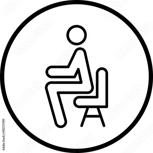 Sit Up Icon Style