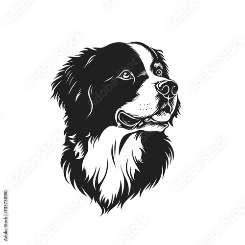 Aggressive Bernese Mountain Dog logo