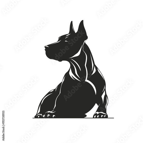 Aggressive Bull Terrier Dog logo