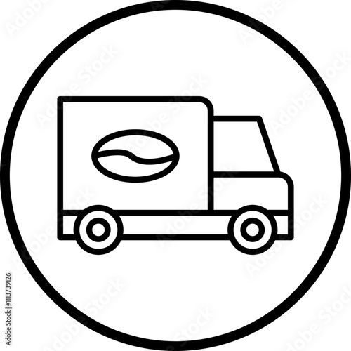 Coffee Truck Icon Style