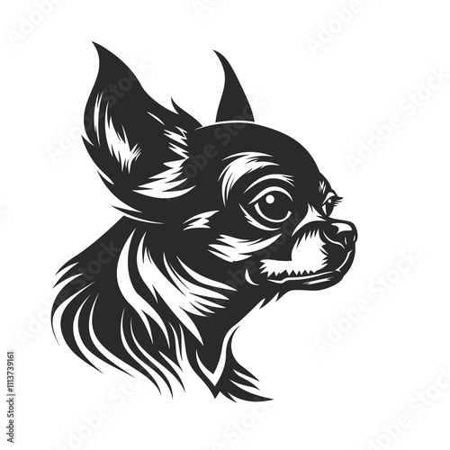 Aggressive Chihuahua Dog logo