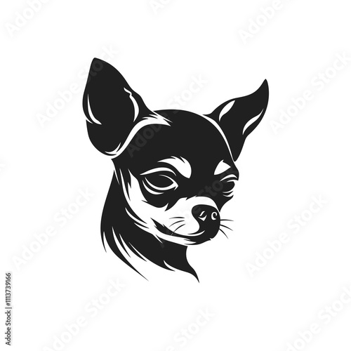 Aggressive Chihuahua Dog logo