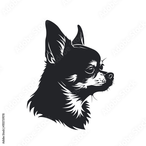 Aggressive Chihuahua Dog logo